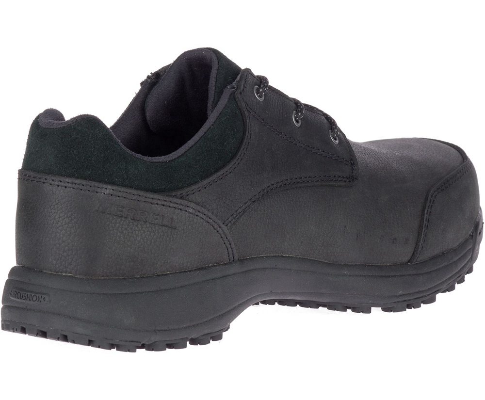 Merrell Work Shoes Black - Sutton Oxford Steel Toe - Mens 31PEOYMWL